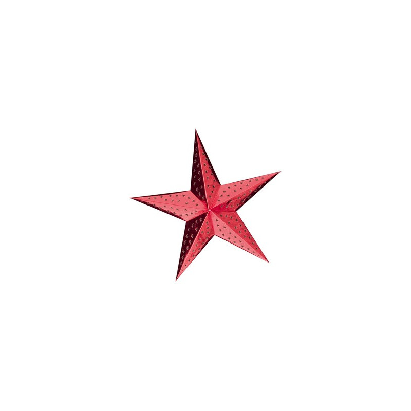Etoile rouge à suspendre - Carton - Diam 40 cm