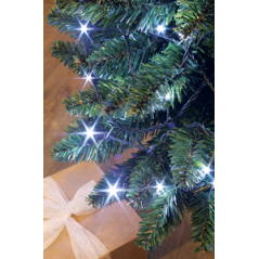 Guirlande 192 leds blanc pur - 16 m- 24 V - cable vert - animée 16 fonctions