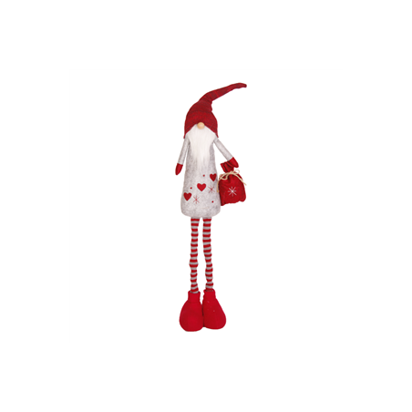 Père Noël Bonnet  et  Longue Barbe (Sac Rouge - debout téléscopique)  25 x 12 x 106