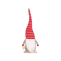 Père Noel Feutrine - bonnet rayé 31cm