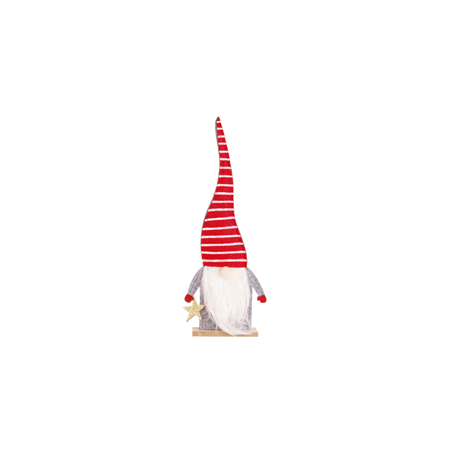 Père Noel Feutrine - bonnet rayé 31cm