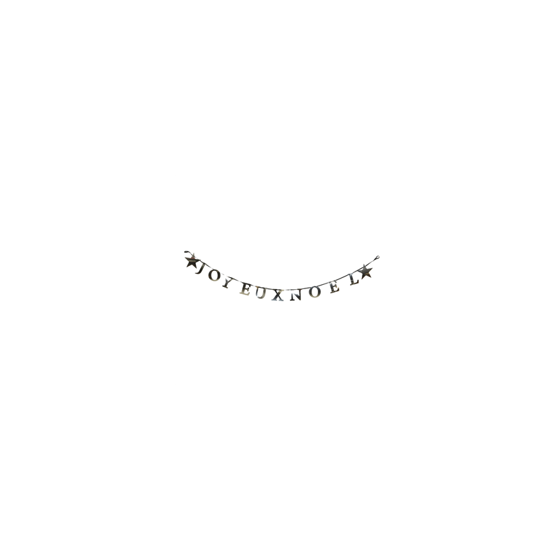 Guirlande lettres Joyeux Noël Argent - PVC / Long. 180cm