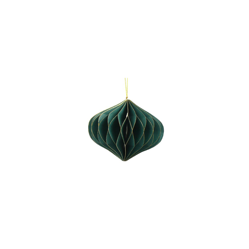 Boule alvéolée verte goutte d'eau - 12 x 10cm