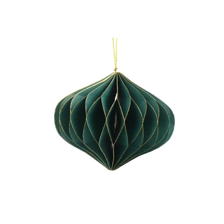 Boule alvéolée verte goutte d'eau - 12 x 10cm