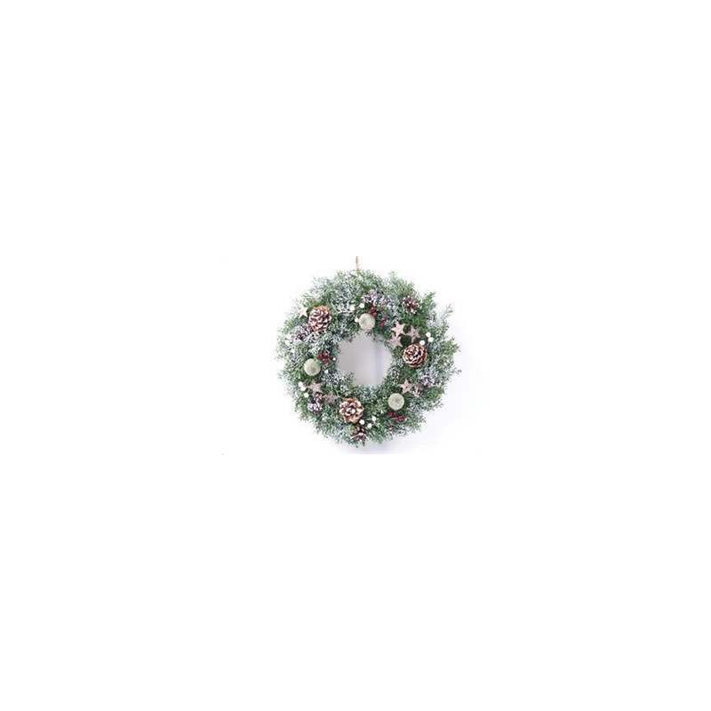 Couronne de sapin décoré - Diam. 32cm