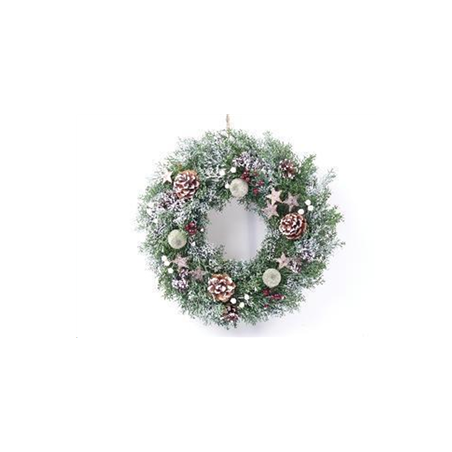 Couronne de sapin décoré - Diam. 32cm