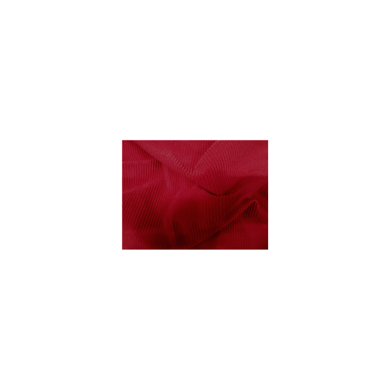 Velours rouge côtelé 170gr - Larg 150cm - vendu au ml