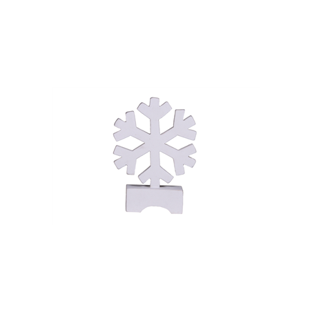Flocon blanc - Bois - Diam 13cm