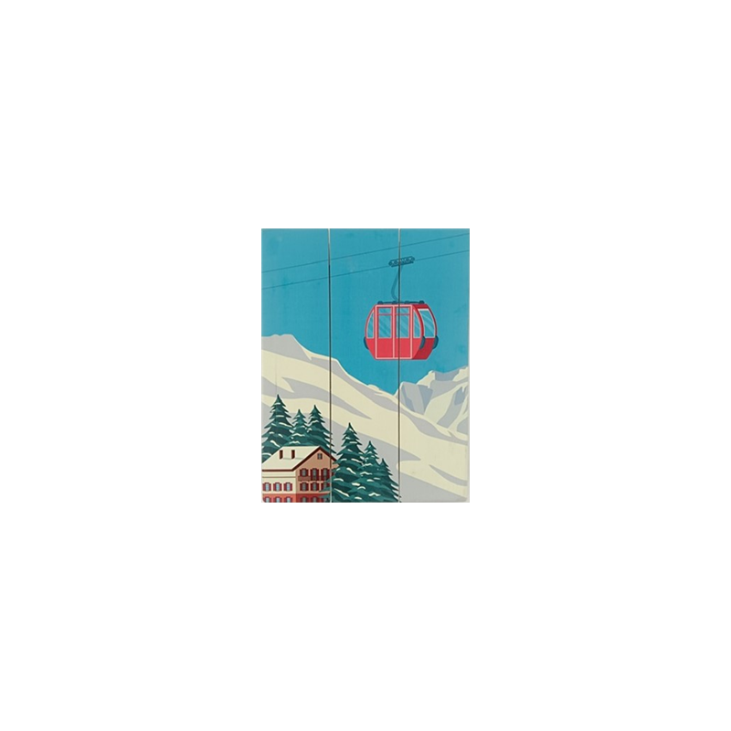Plaque en bois Montagne - 30 x 40cm