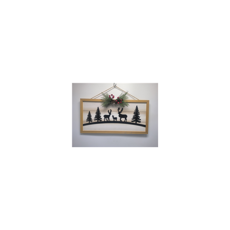 Cadre en bois Montagne - 56 x 28 x 6cm