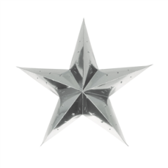 Etoile Argent à suspendre - carton - Diam 30 cm