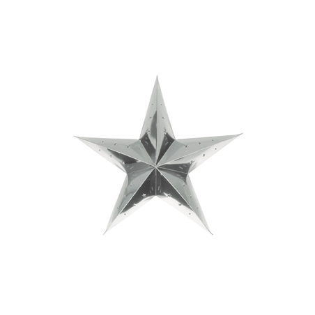 Etoile Argent à suspendre - carton - Diam 30 cm