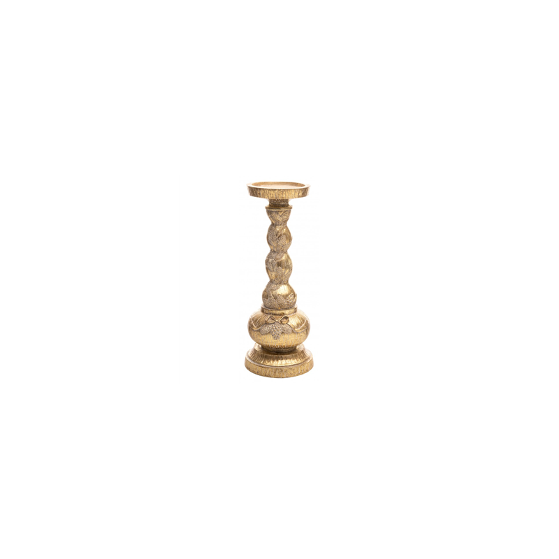 Chandelier doré pomme de pin en résine 12,5 x 30cm