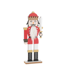 Casse Noisette en bois rouge et Or 30 x 11,5cm