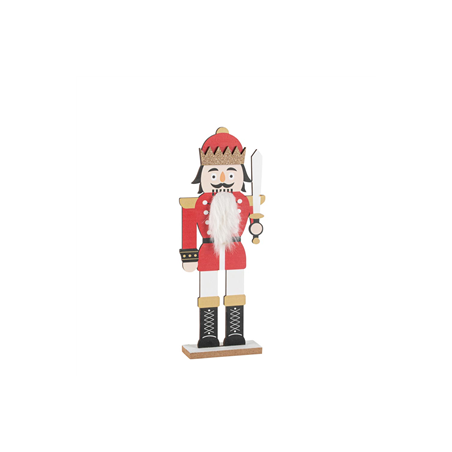 Casse Noisette en bois rouge et Or 30 x 11,5cm