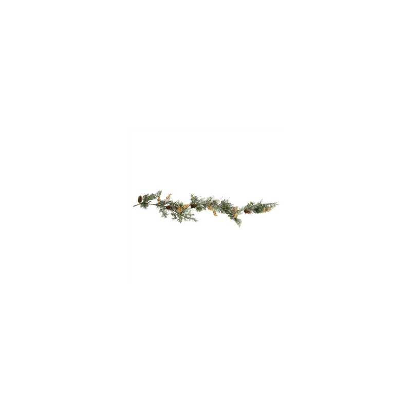 Guirlande de feuillage pomme de pin et paillettes Or - Long. 150cm