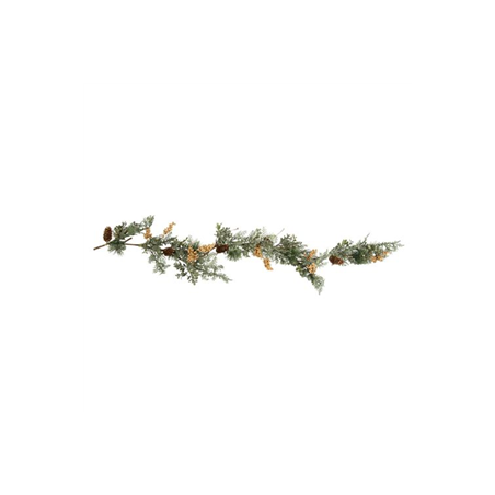 Guirlande de feuillage pomme de pin et paillettes Or - Long. 150cm