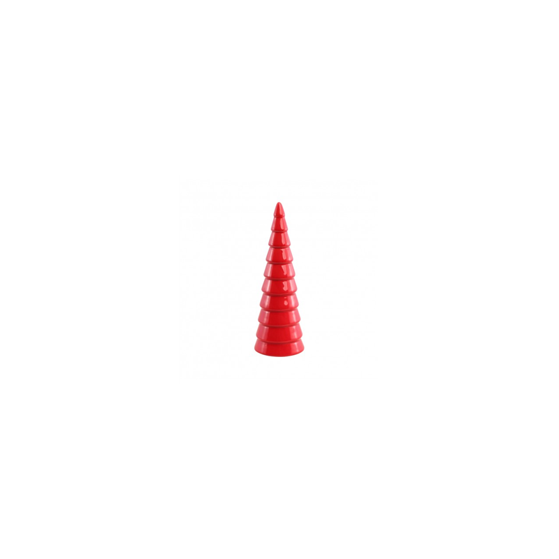 Sapin conique en céramique rouge 7 x 21 cm