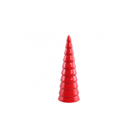 Sapin conique en céramique rouge 7 x 21 cm
