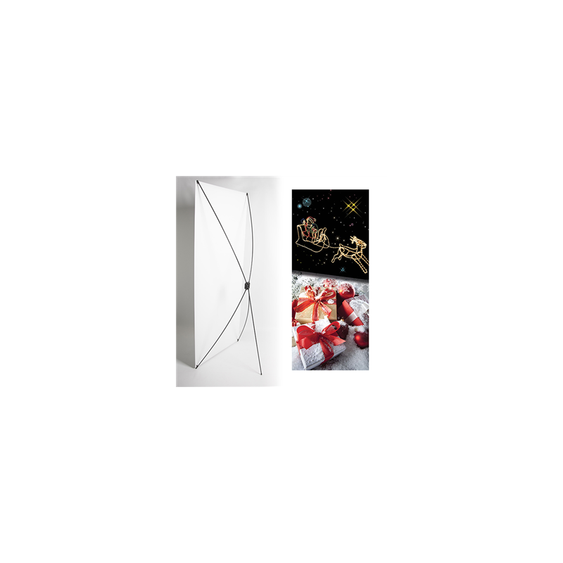 Kakemono cadeau - 180 x 80 cm - Toile M1 avec structure  X- Banner