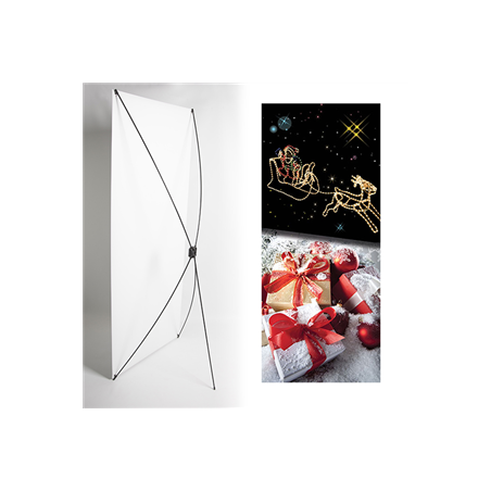 Kakemono cadeau - 180 x 80 cm - Toile M1 avec structure  X- Banner