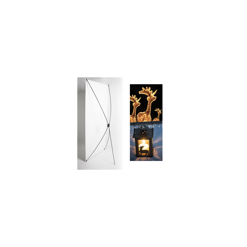 Kakemono Rennes - 180 x 80 cm - Toile M1 avec structure  X- Banner