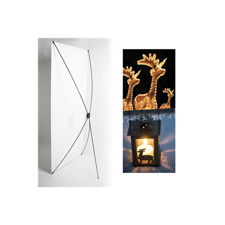 Kakemono Rennes - 180 x 80 cm - Toile M1 avec structure  X- Banner