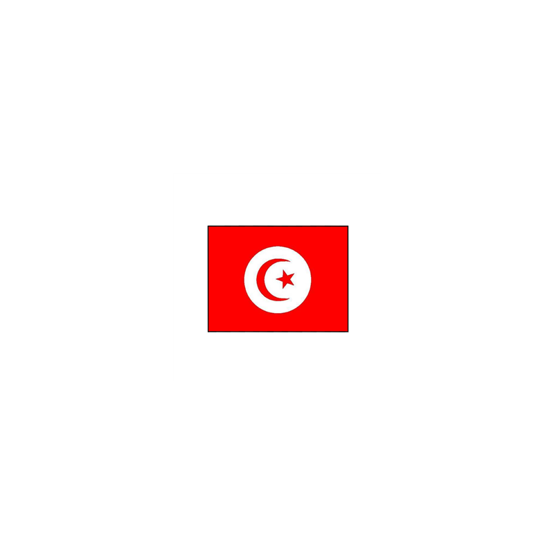 Drapeau Tunisie - tissu - 60 x 90cm