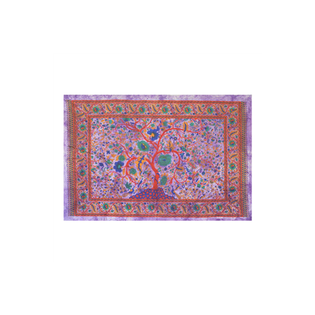 Tenture traditionnelle indienne Arbre de Vie 120 x 220cm (motifs aléatoires)
