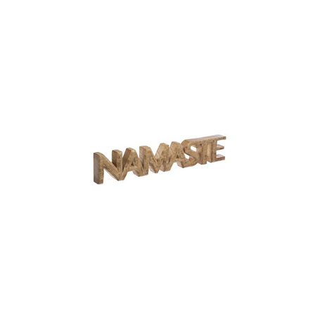 Mot Namaste à poser bois de manguier 56 x 3,2 x 9,5cm