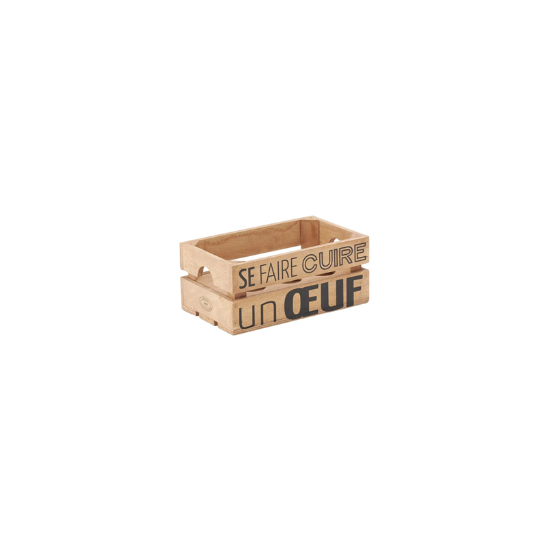 Boite à œufs en bois naturel  Se faire cuire un œuf 20 x 12 x 8,5 cm