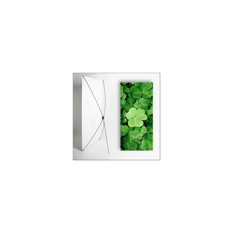 Kakemono Irlande Trèfles - 180 x 80 cm - Toile M1 avec structure X- Banner