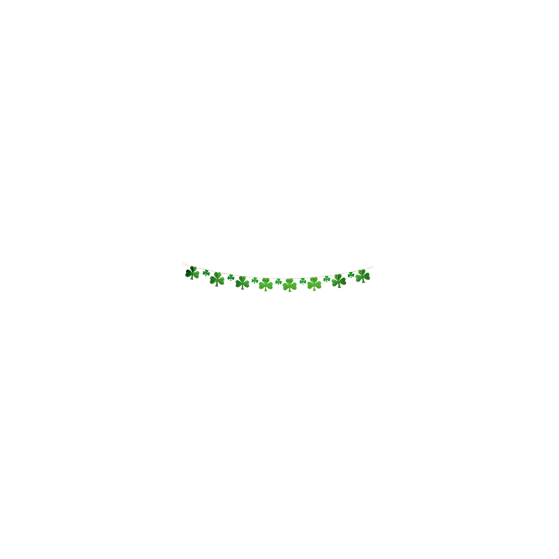 Guirlande Trèfles Saint Patrick en aluminium - Long. 3m