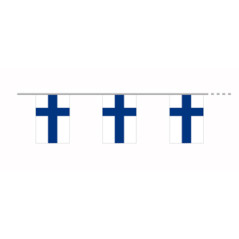 Guirlande drapeaux Finlande 10 fanions 20 x 30cm - papier Long. 420cm