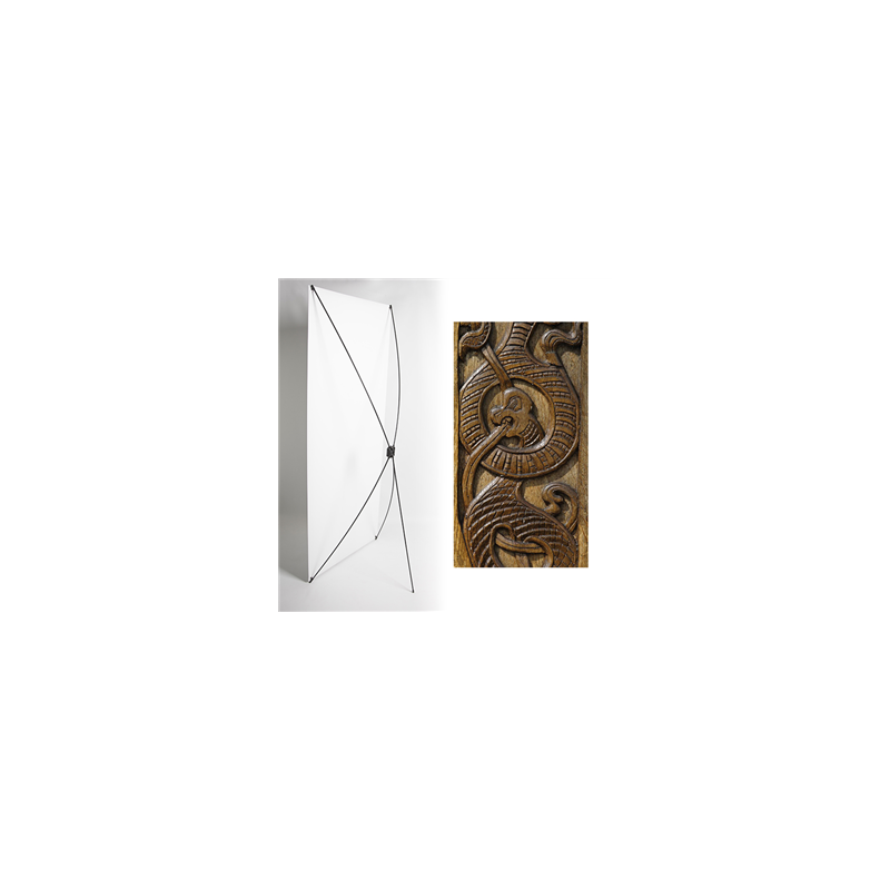Kakemono Vikings - 180 x 80 cm - Toile M1 avec structure X- Banner