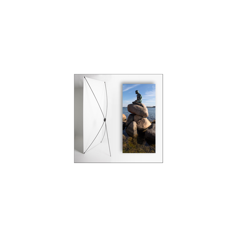 Kakemono scandinavie Sirene - 180 x 70 cm - Toile M1 avec structure  X- Banner