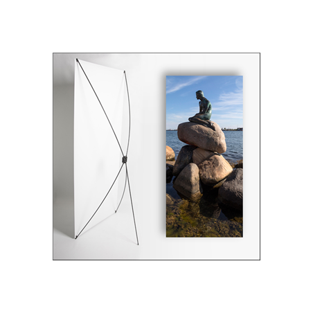 Kakemono scandinavie Sirene - 180 x 70 cm - Toile M1 avec structure  X- Banner