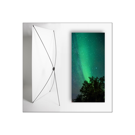 Kakemono scandinavie Aurore B - 180 x 70 cm - Toile M1 avec structure  X- Banner