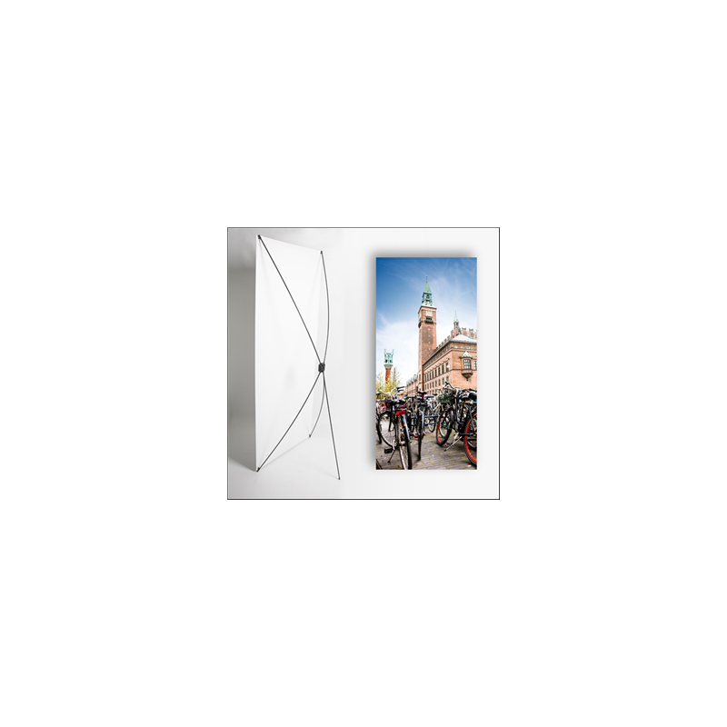 Kakemono scandinavie Velo - 180 x 80 cm - Toile M1 avec structure  X- Banner