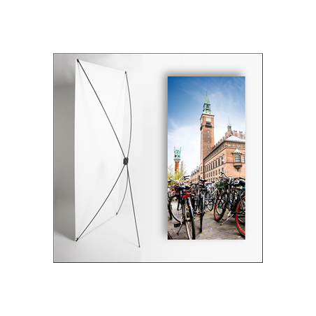 Kakemono scandinavie Velo - 180 x 70 cm - Toile M1 avec structure  X- Banner