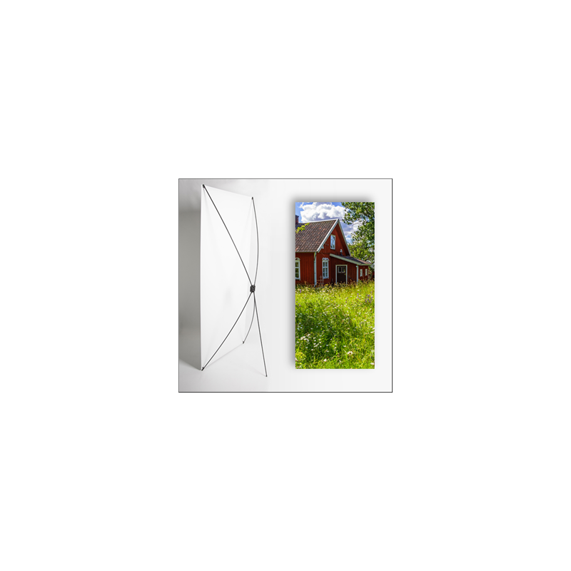 Kakemono scandinavie Maison - 180 x 80 cm - Toile M1 avec structure  X- Banner