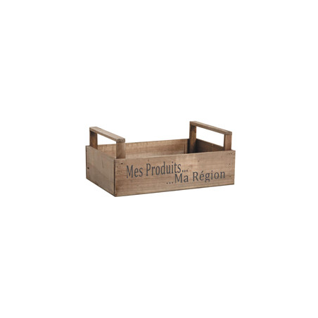 Caisse bois Mes produits Ma région 32 x 21 x9