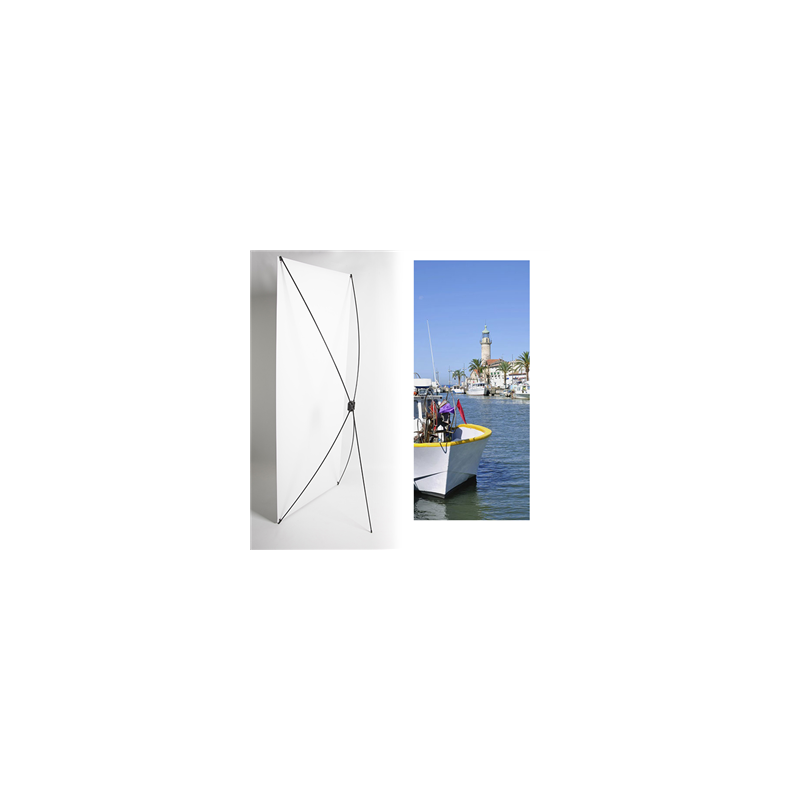 Kakemono Bateau - 180 x 80 cm - Toile M1 avec structure  X- Banner