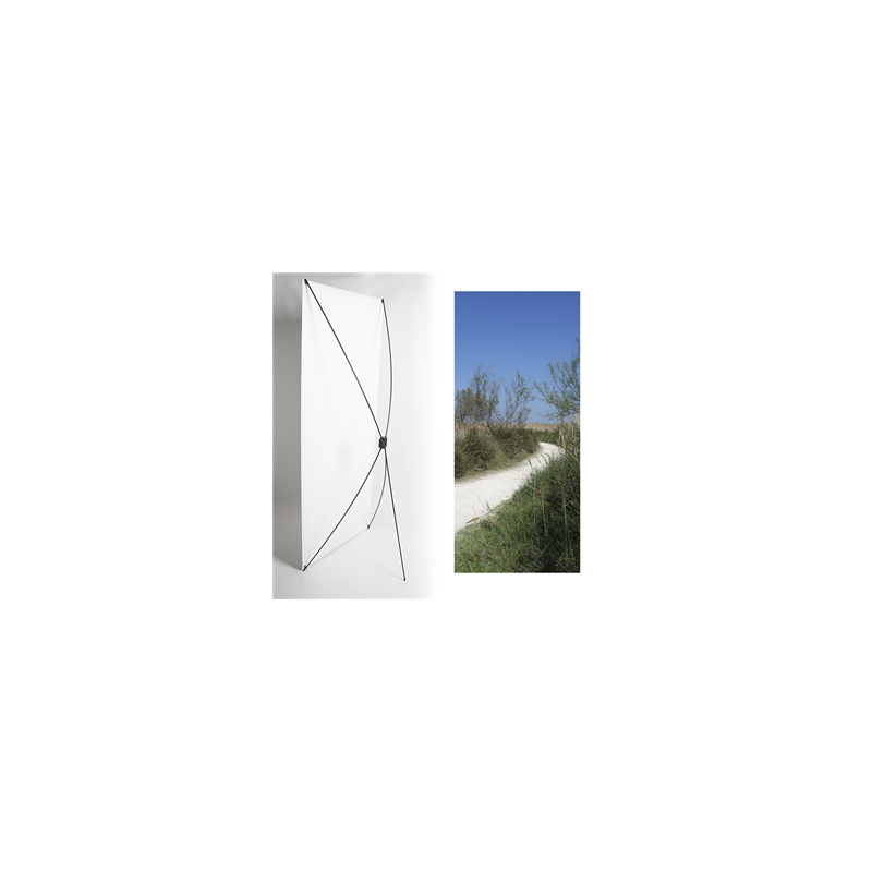 Kakemono chemin - 180 x 80 cm - Toile M1 avec structure  X- Banner