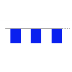 Guirlande de 10 fanions bleus 21 x 30cm - papier Long. 420cm