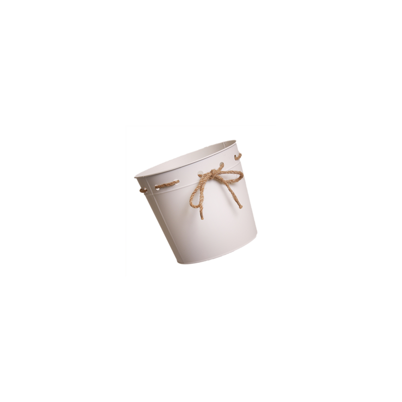 Seau en fer et corde - Haut. 22cm Diam. 25cm