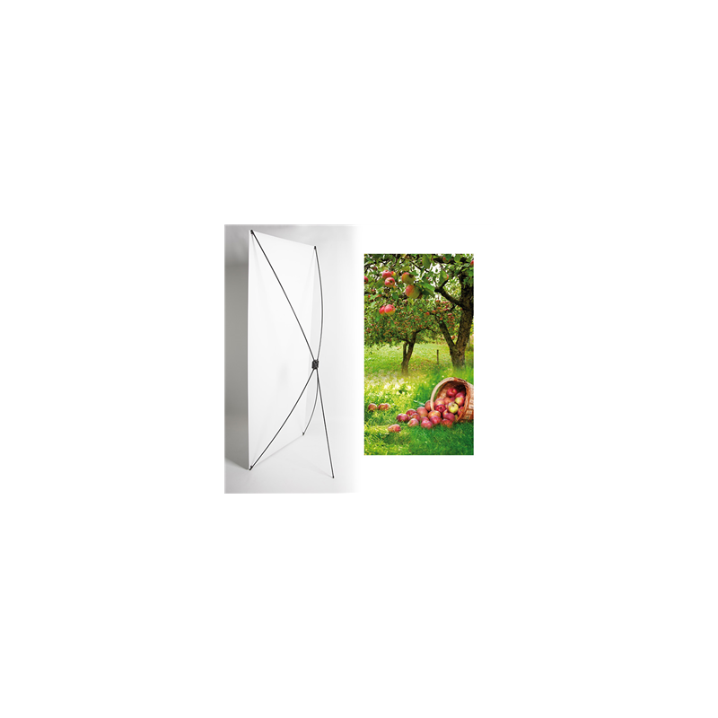 Kakemono Verger automne - 180 x 80 cm - Toile M1 avec structure  X- Banner