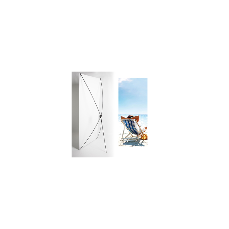 Kakemono transat été - 180 x 80 cm - Toile M1 avec structure  X- Banner