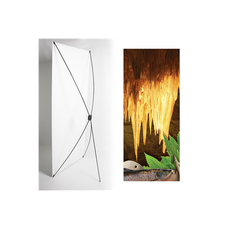 Kakemono stalactites - 180 x 80 cm - Toile M1 avec structure  X- Banner