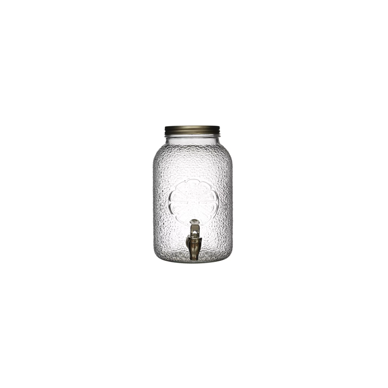 Distributeur de boisson Citron 3,8L en verre transparent 15 x 19 x 26cm
